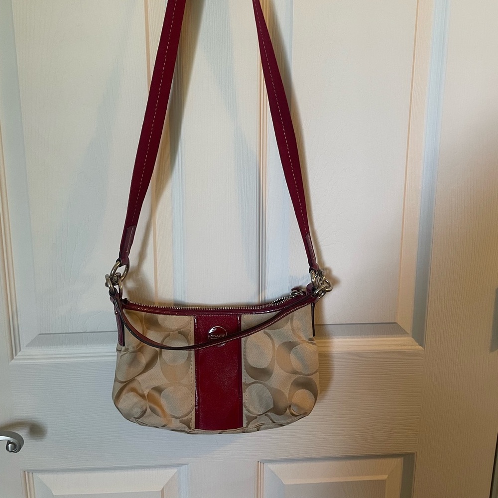 Coach jacquard logo purse